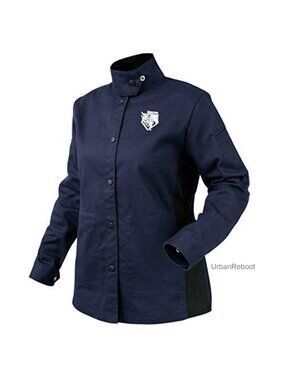 Women's Flame Resistant Cotton Welding Jacket Corduroy Collar Work